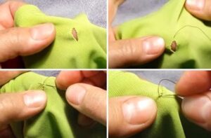 Как сделать незаметный шов на ткани иголкой пошагово